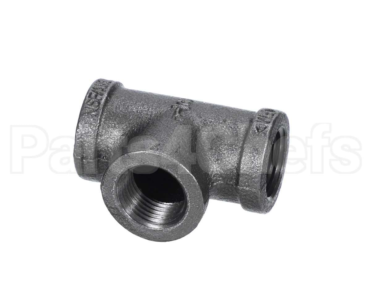 40296 Giles Tee,1/2 Npt Black Pipe