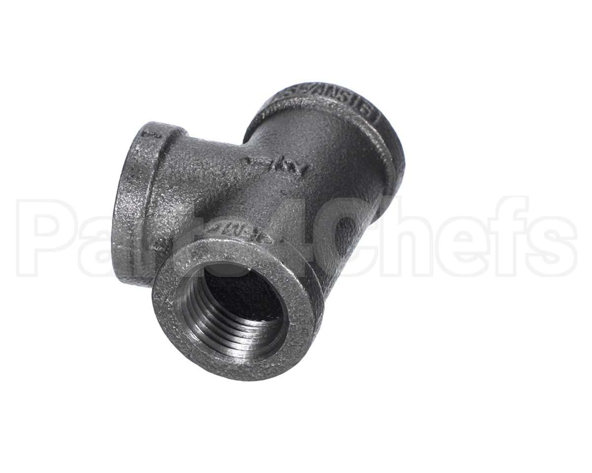 40296 Giles Tee,1/2 Npt Black Pipe