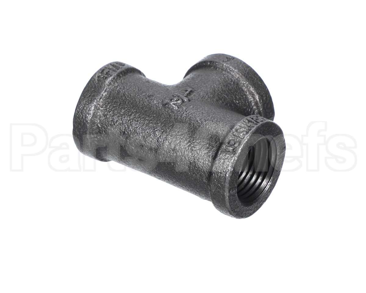 40296 Giles Tee,1/2 Npt Black Pipe