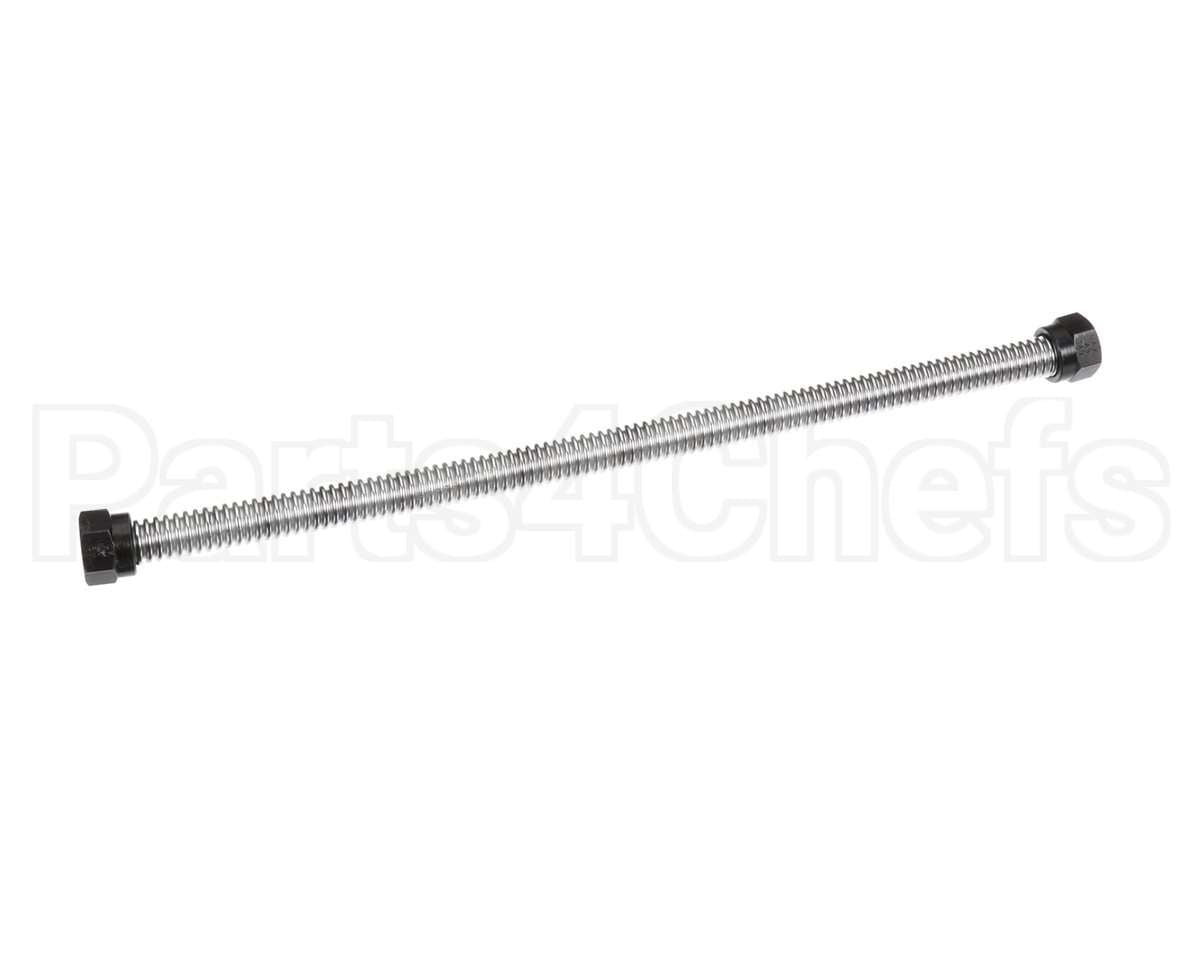 40907 Giles Corrugated Hose, 18-In, Ss, W/Nuts
