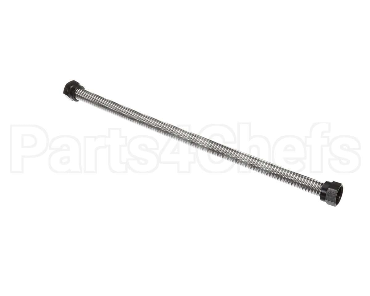 40907 Giles Corrugated Hose, 18-In, Ss, W/Nuts