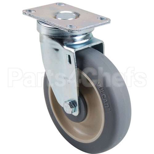 41021 Compatible Cambro Caster, Plate(5"Od, Swvl, Gray)