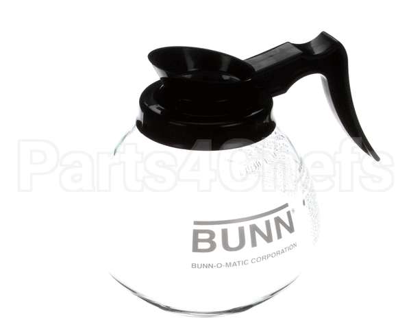 42400.0103 Bunn Decanter,Glass-Blk 12C 3/Cs