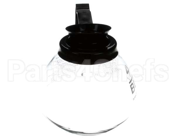 42400.0103 Bunn Decanter,Glass-Blk 12C 3/Cs