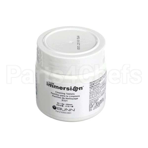 42933.0001 Compatible Bunn Tablet, Cleaning 1 Jar Sure Immersion