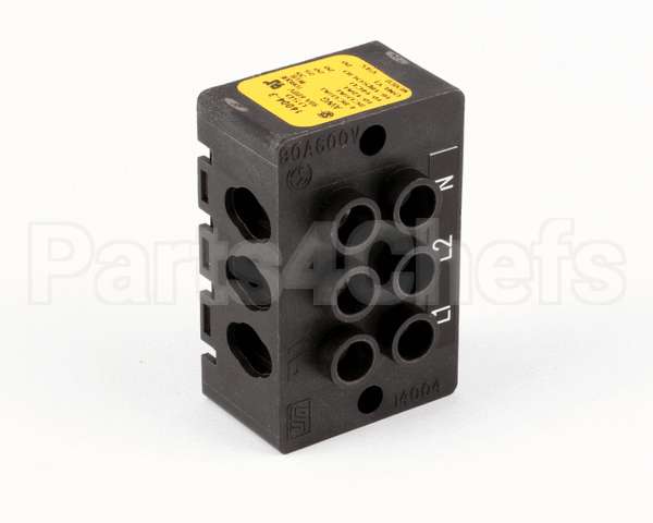 4622 Nieco Terminal Block, 3 Pole, 90 Amp, 600V