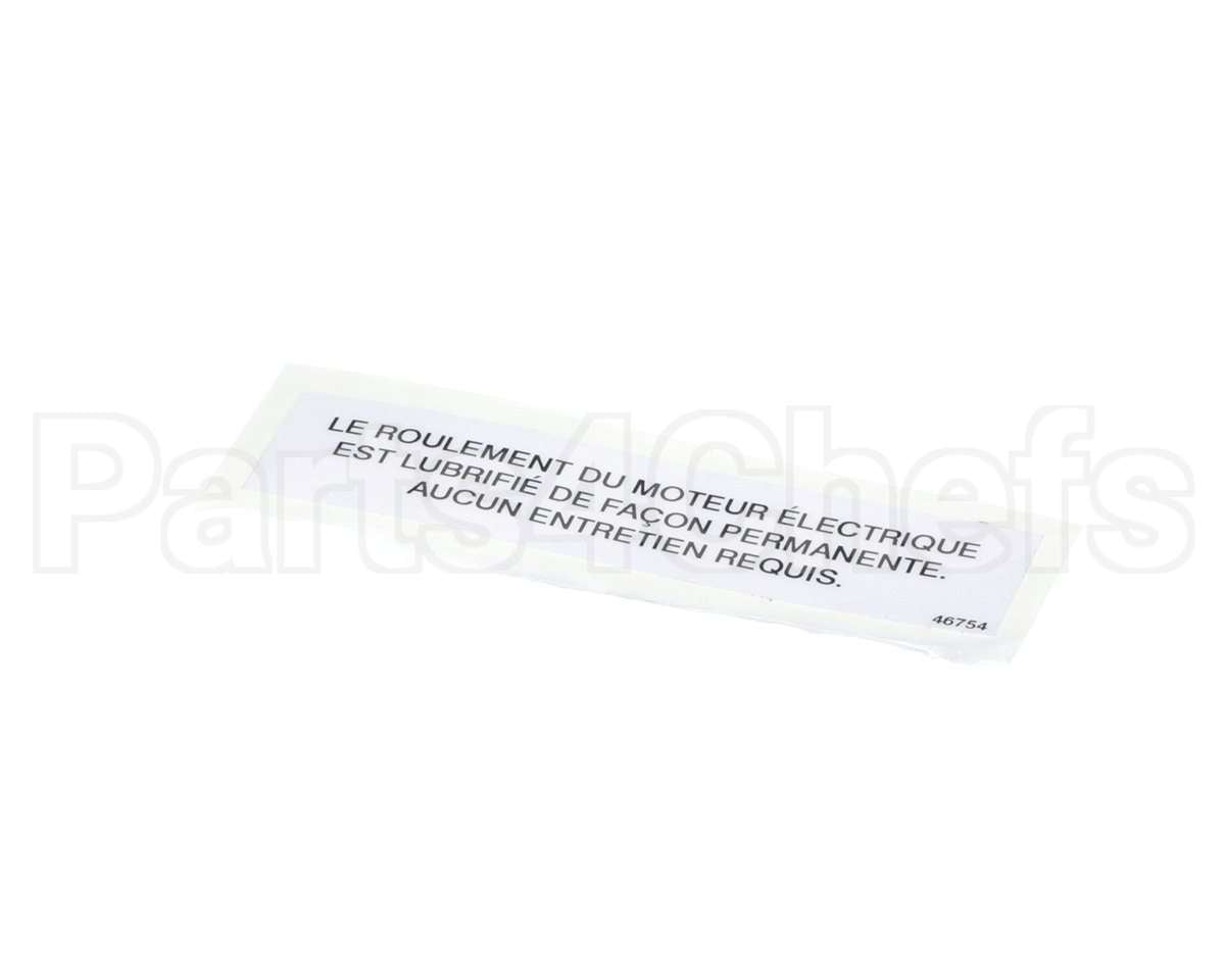 46754 Henny Penny Label-Elec.mtr French
