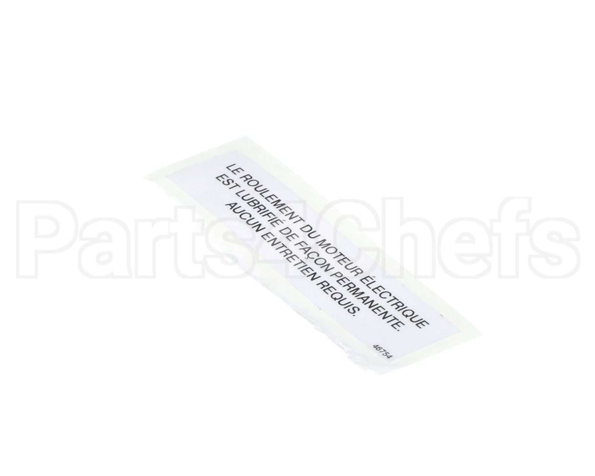46754 Henny Penny Label-Elec.mtr French