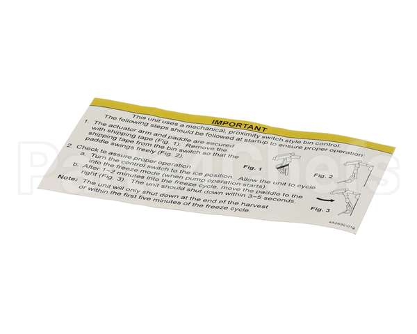 4A2692-01 Hoshizaki Label-Bin Control