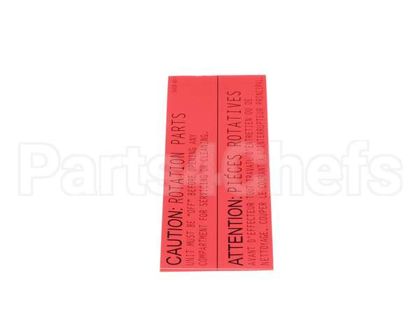 50039 Middleby Label,Caution Rotating Pt Us/Can