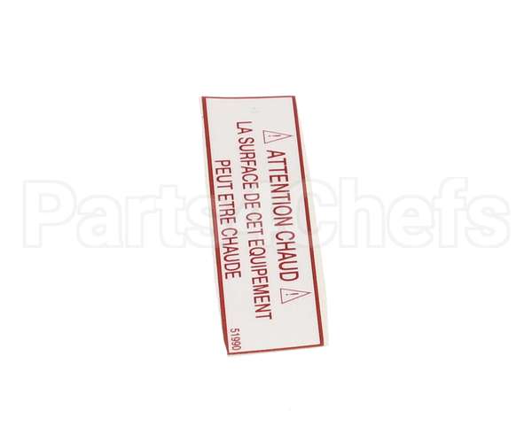 51990 Henny Penny Label-Warning Hot (French)