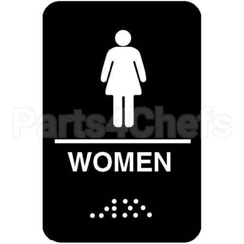 5634 Compatible Traex Sign, Woman"S, Braille, 6X9"
