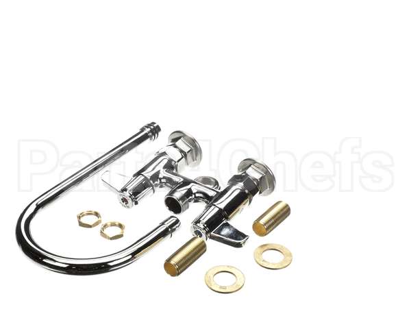 5F-4DLS05 T&S Brass 4 Deck Mount Faucet 512 Swivel Goosen