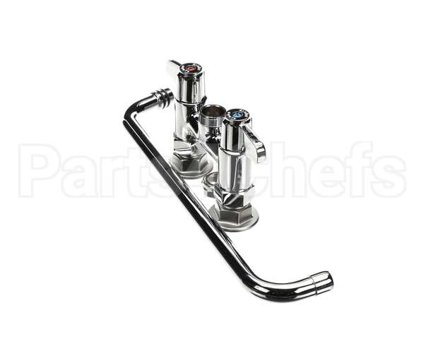 5F-4DLX14 T&S Brass Faucet, Deck Mount, 4 Centers, 14 Swing