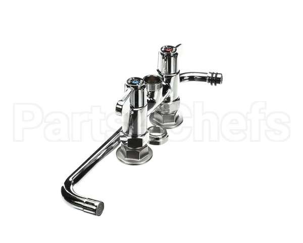 5F-4DLX14 T&S Brass Faucet, Deck Mount, 4 Centers, 14 Swing