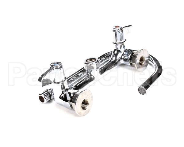 5F-8WLX05 T&S Brass Faucet Wall Mount 8 Centers 512 Swi