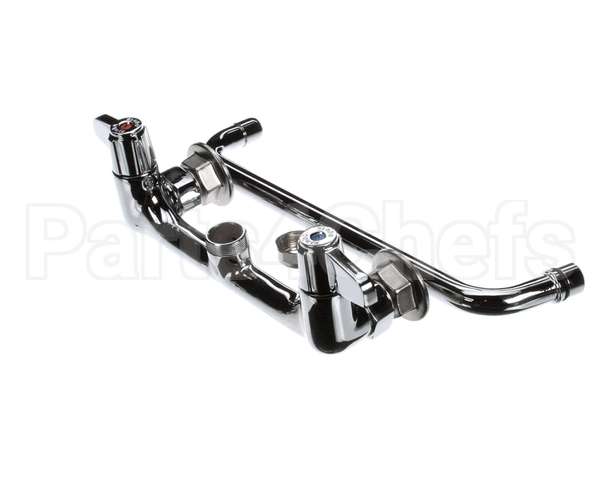 5F-8WLX12 T&S Brass Faucet, Wall Mount, 8 Centers, 12 Swing