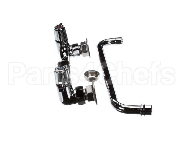 5F-8WLX12 T&S Brass Faucet, Wall Mount, 8 Centers, 12 Swing