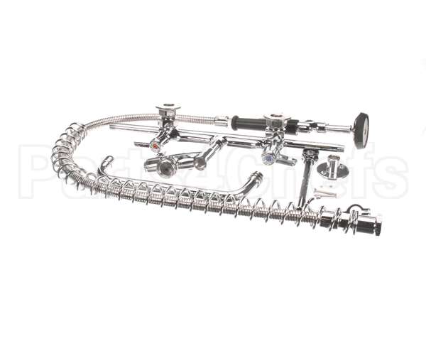 5PR-8W10 T&S Brass Pre-Rinse, Wall Mount Base, 8 Centers, 6