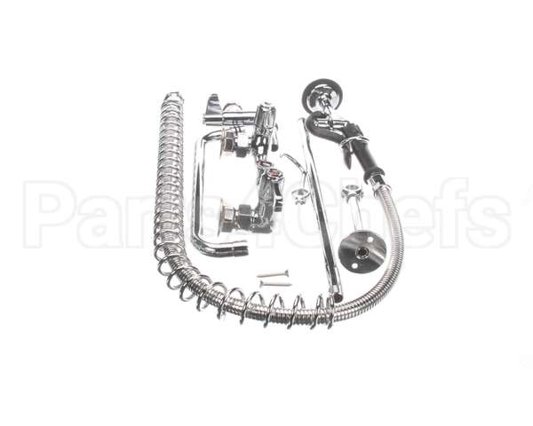 5PR-8W12 T&S Brass Pre-Rinse, Wall Mount Base, 8 Centers, 6