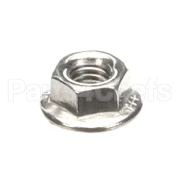 60563 Compatible Blodgett Nut M5 A2 W/Flange, Serr Ated