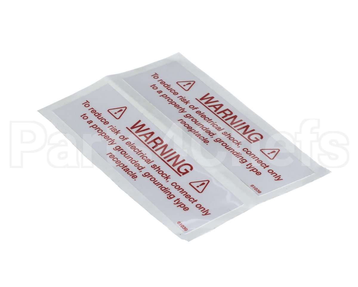 61039 Henny Penny Label-Electrical Warning