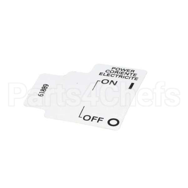 61889 Compatible Grindmaster Label, Power On/Off Pic