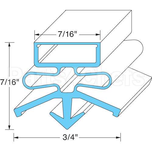 703-195CAA Compatible Beverage Air Door Gasket - 20-3/4" X 29-1/4"