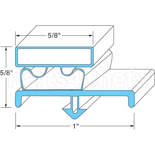 703-963D11 Compatible Beverage Air Door Gasket 17" X 19 5/8"