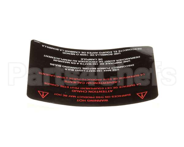 74063 Henny Penny Label-Hot Surf/150W Bulb Scr