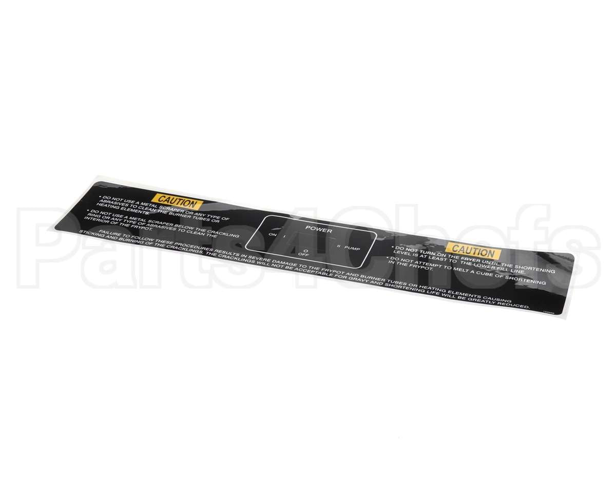 75696 Henny Penny Label-Power/Pump/Melt, Gm