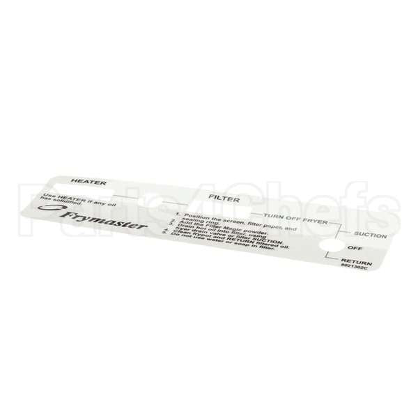 8021302 Compatible Frymaster Label, Pf Frymster Switc H Plate