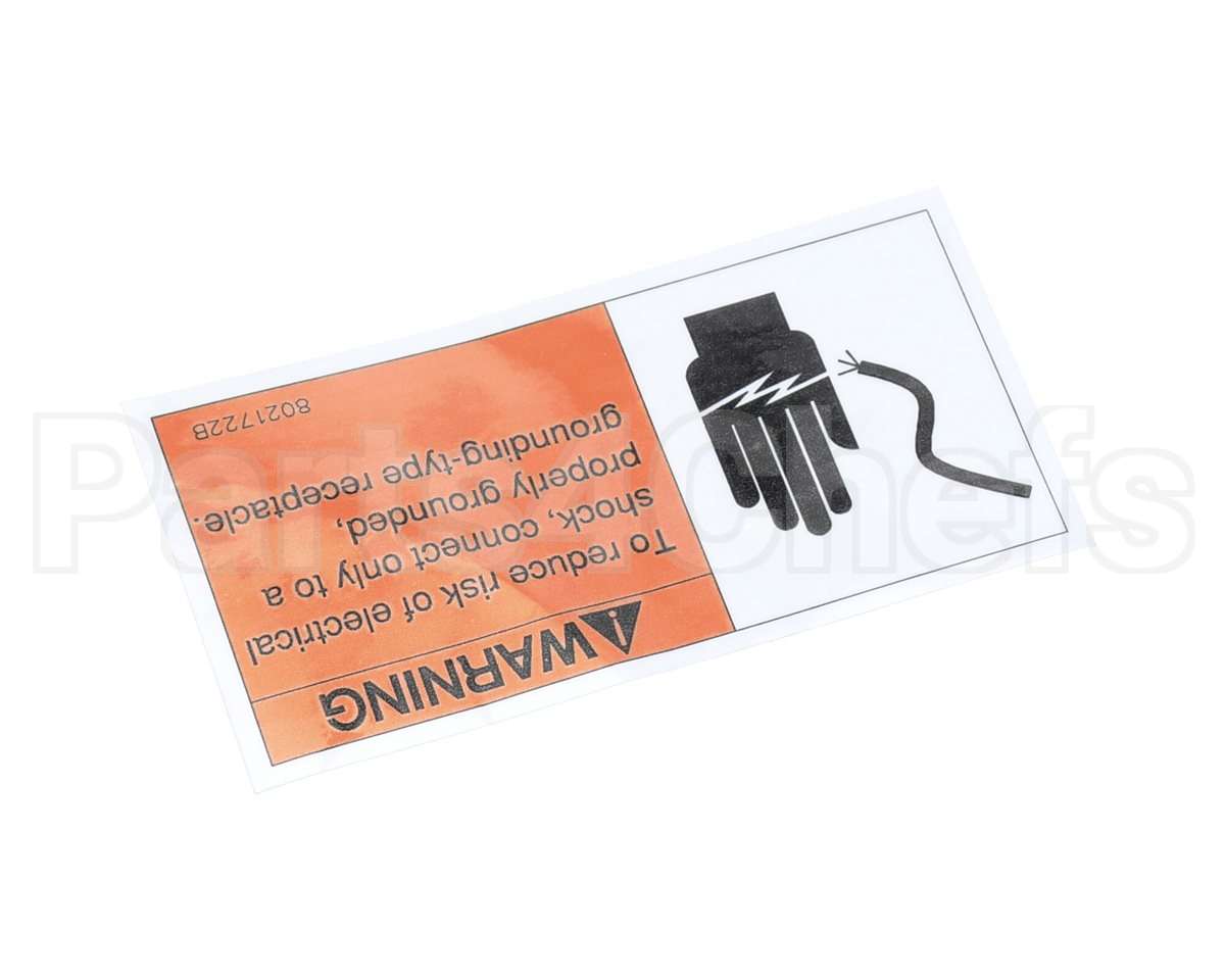 8021722 Frymaster Label, Portable Filter Warning