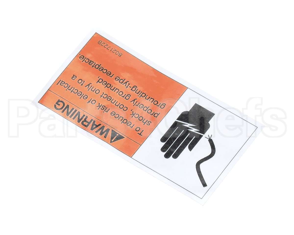 8021722 Frymaster Label, Portable Filter Warning