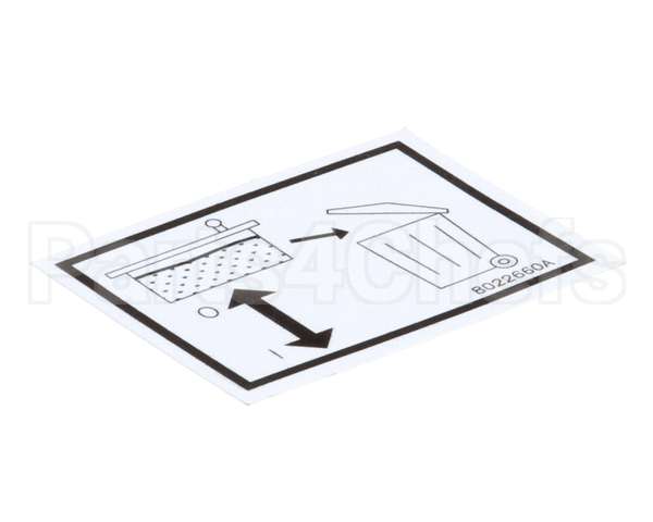 8022660 Frymaster Label, Lov Rti Waste Handle