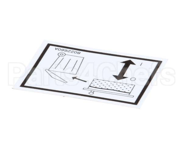 8022660 Frymaster Label, Lov Rti Waste Handle