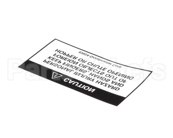 83024 Grindmaster Cecilware Decal, 190-Ss Hopper Warning
