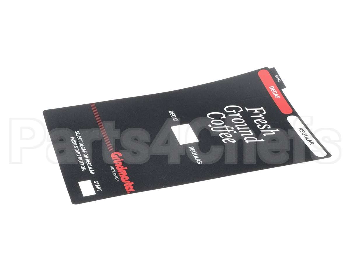 83162 Grindmaster Cecilware Decal, 250 Frnt