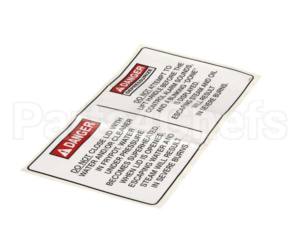 96618 Henny Penny Operation Hazard Label
