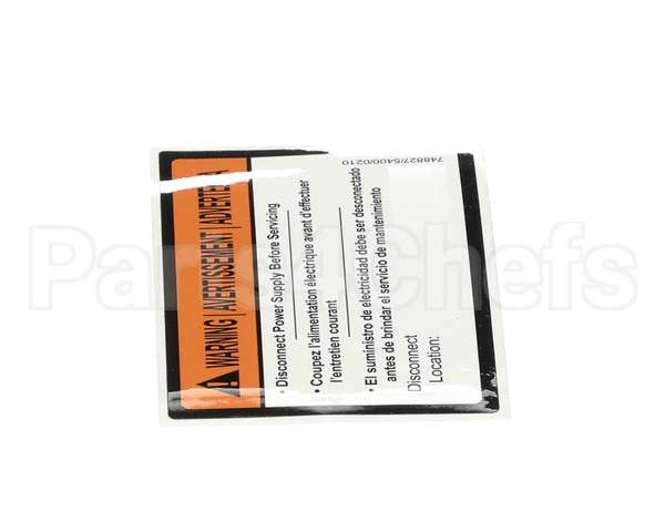 9905-004-08-16 Jackson Decal, Disconnect Power Warning (Ecolab