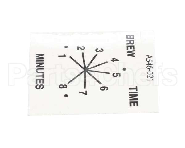 A546-021 Grindmaster Cecilware Decal, Columbia Timer
