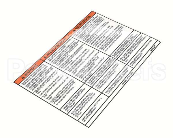 A546-214 Grindmaster Cecilware Label, Warning, Startup Instr