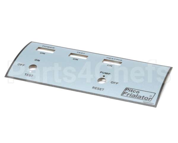 A6049001 Pitco Label,Ovrelay Fr Panel Left Hand E147Ufm