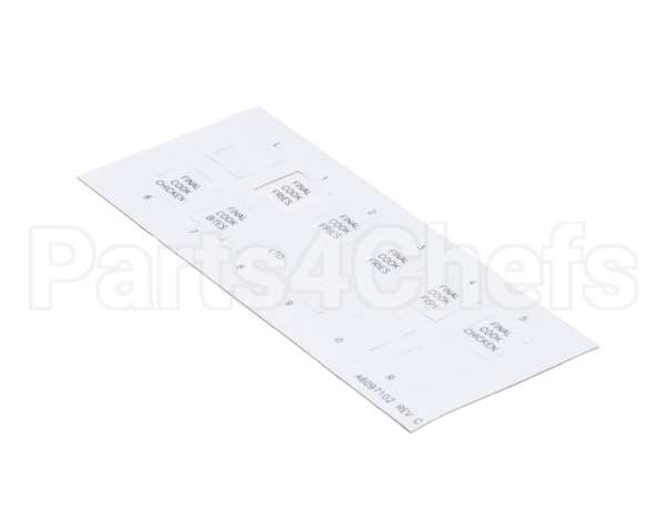 A6097102 Pitco Label,Ssh60W Right Hand Finish