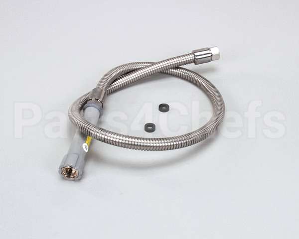 B-0044-H T&S Brass Hose, 44 Flexible Stainless Steel (Gray
