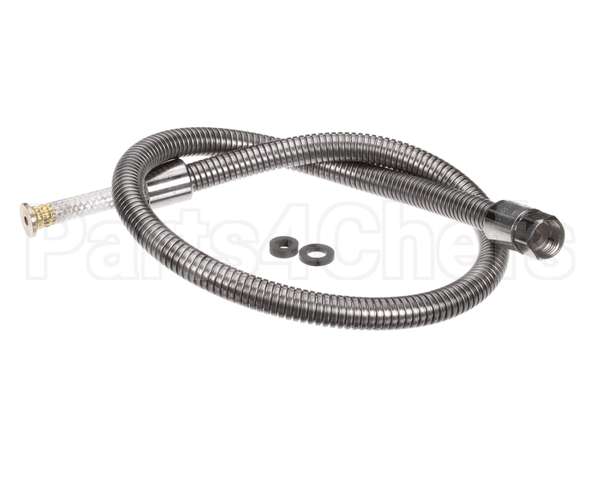 B-0044-H2AE T&S Brass Hose, 44 Flexible Stainless St