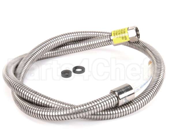B-0056-H2A T&S Brass Hose, 56 Flexible Stainless Steel, Less