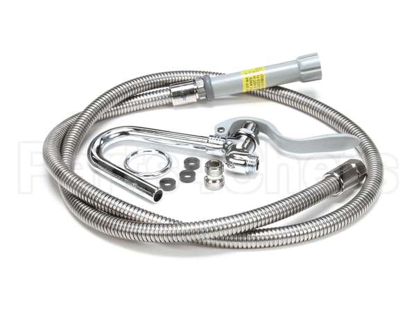 B-0102-A T&S Brass Pot & Glass Filler, Hook Nozzle, 68 Flex