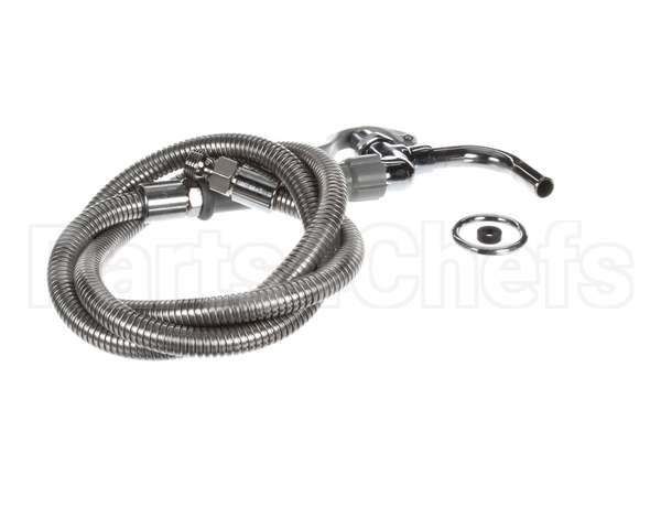 B-0102 T&S Brass Pot & Glass Filler, Plain End Curved Noz