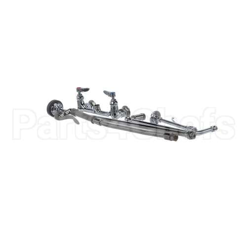 B-0131-B T&S Brass Pre-Rinse, Overhead Swivel Arm, 8 Wall M